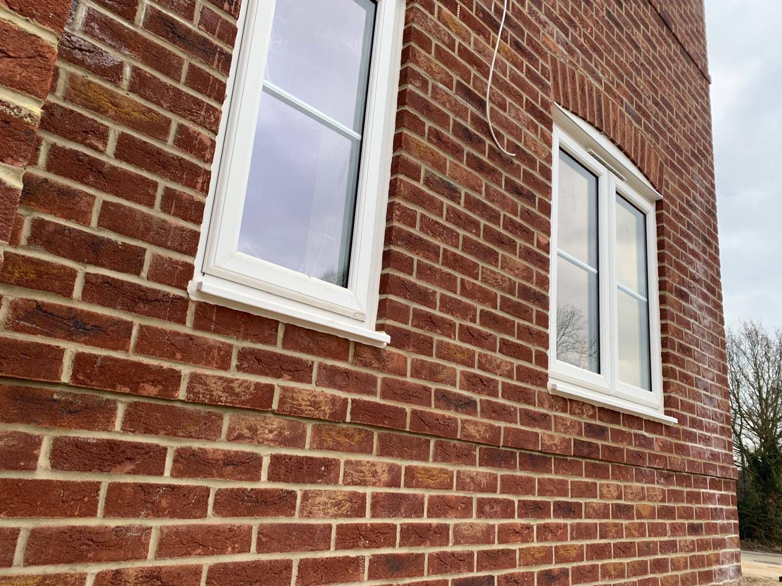 External brickwork and new-build windows